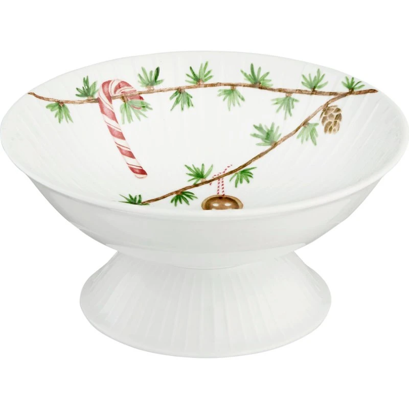 Kähler Hammershøi Juleskål på fod Ø16 cm - Hvid