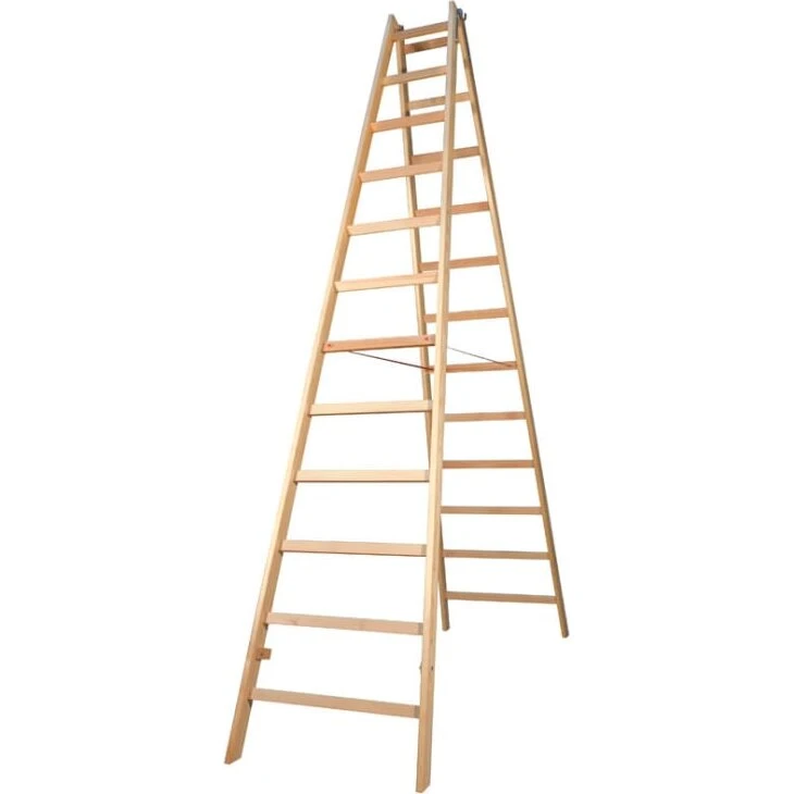 Jumbo Proff træ wienerstige 2x12 trin, 317 cm