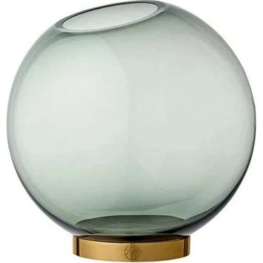 AYTM Globe Vase Small Ø10 Forest/Gold med stand