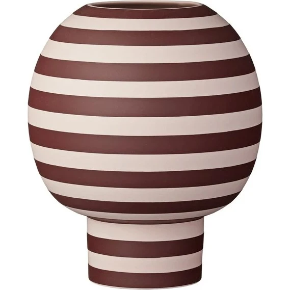 AYTM Varia skulpturel vase 21 cm - Rose/Bordeaux