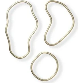 ferm LIVING Pond bordskånere – sæt med 3 i messing