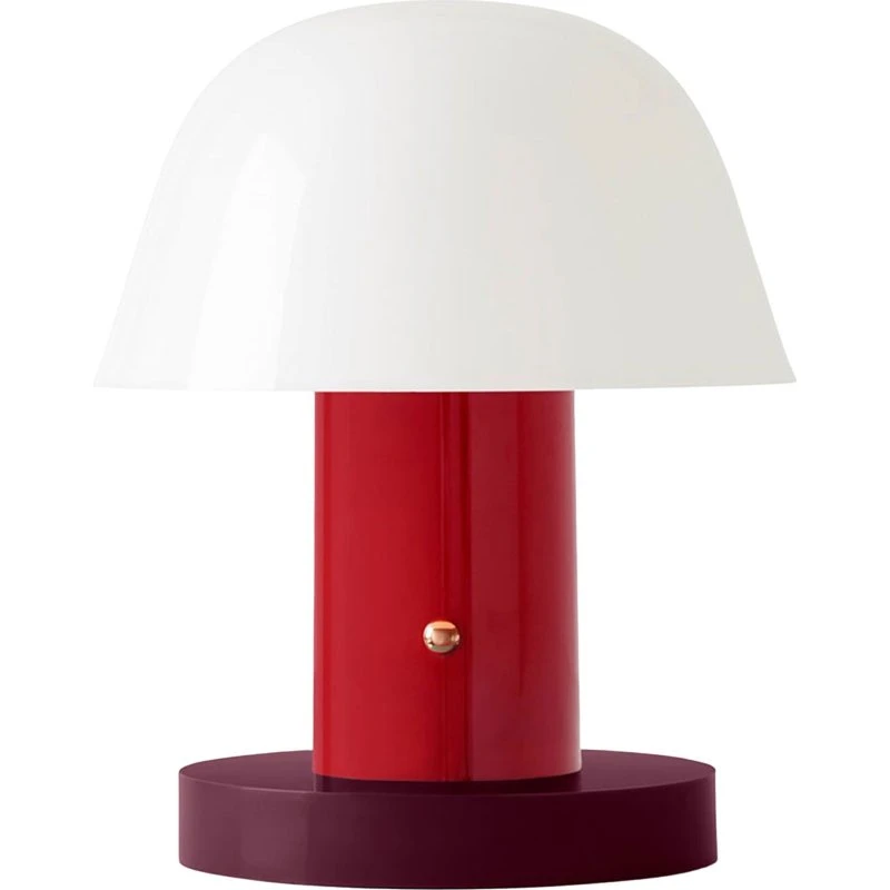 &Tradition Setago JH27 bærbar bordlampe – Maroon/Grape