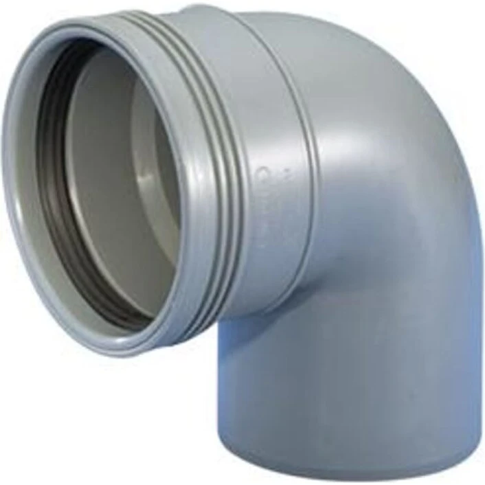 Wavin Wafix afløbsbøjning 87° Ø75 mm, grå