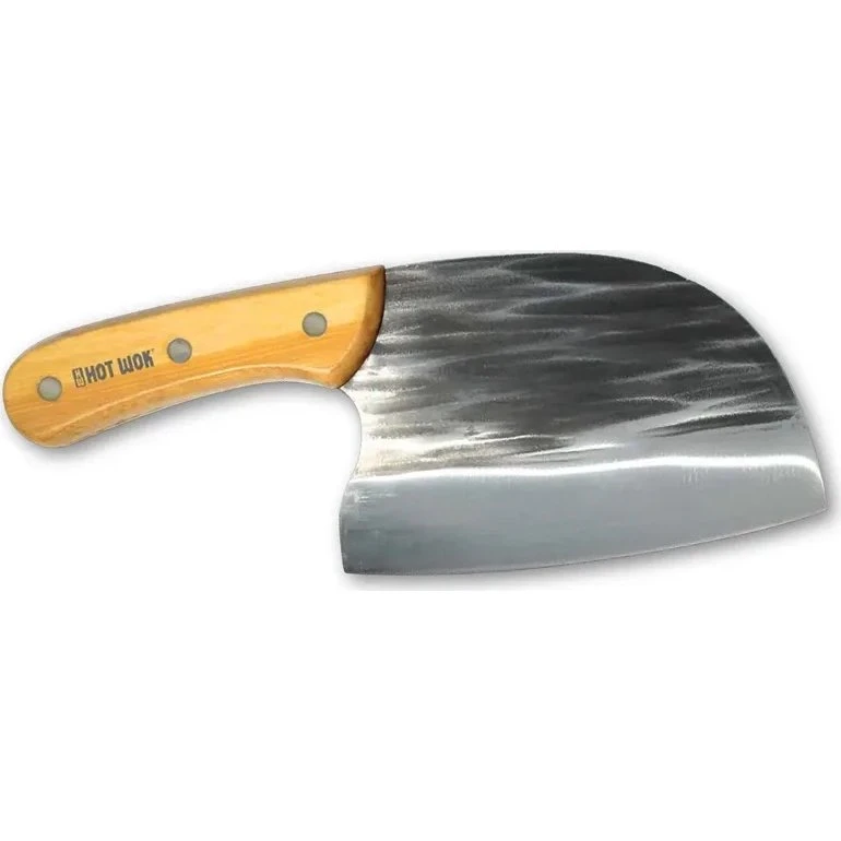 Hot Wok klyvekniv 24,5 cm – rustfrit stål, bambushåndtag