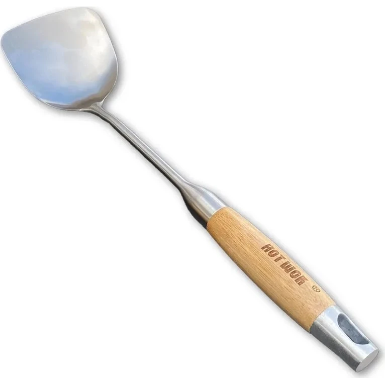 HOT WOK wokspade 38 cm - rustfrit stål & bambus