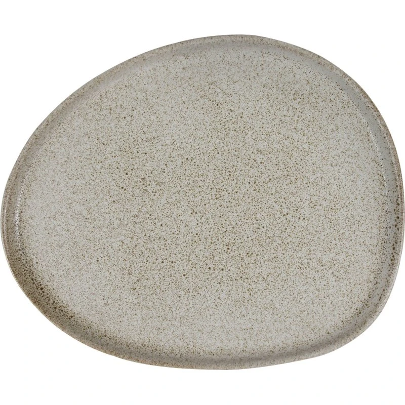 Aida Raw Organic tallerken 24x21 cm – Sandy Beige