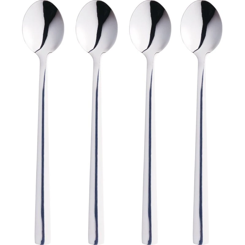 Aida RAW latteske 4-pak, blankpoleret rustfrit stål