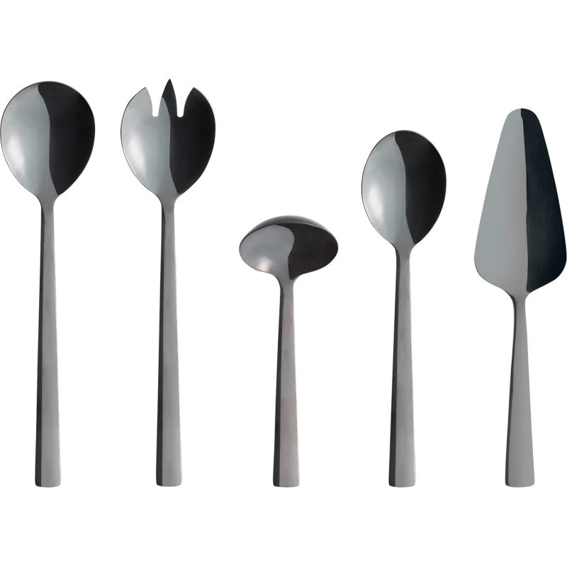 Aida Raw serveringsbestik 5 dele - sort