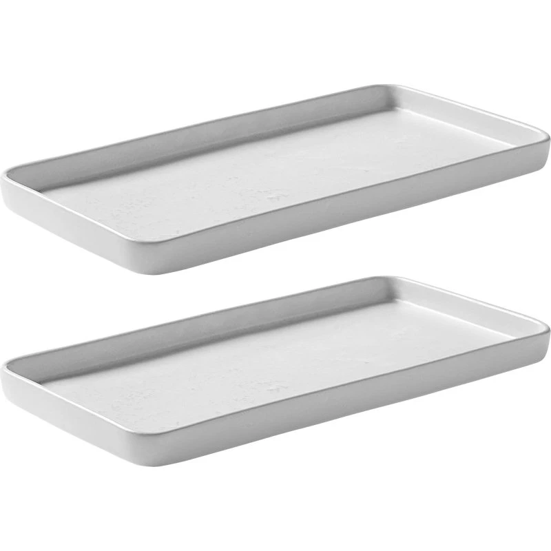 Aida RAW serveringsfad 18x34 cm 2-pak – Arctic White