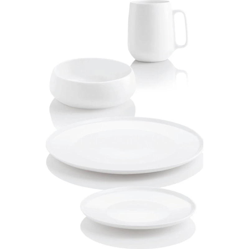 Aida ENSO stel 16 dele - hvidt luksusporcelæn