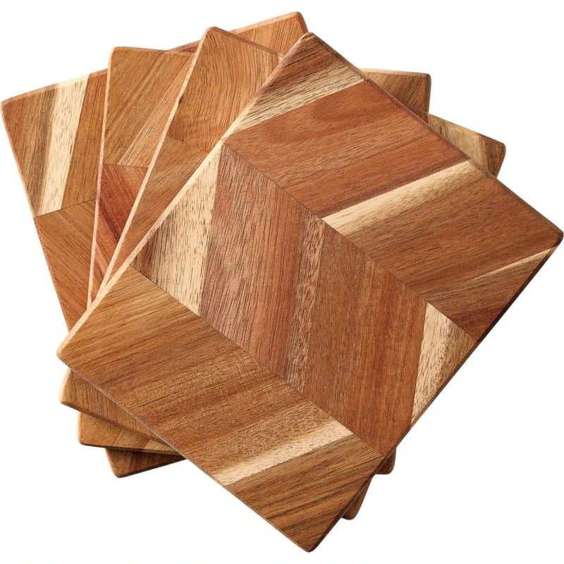 Aida smørbræt 4-pak i akacietræ 15x12 cm