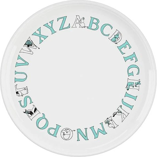 Rig-Tig Moomin ABC tallerken Ø20 cm – Turkis