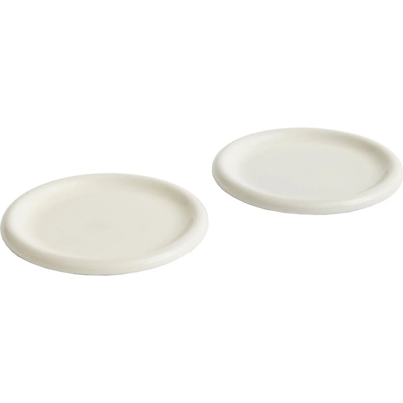 HAY Barro tallerken Ø24 cm 2-pak - Offwhite