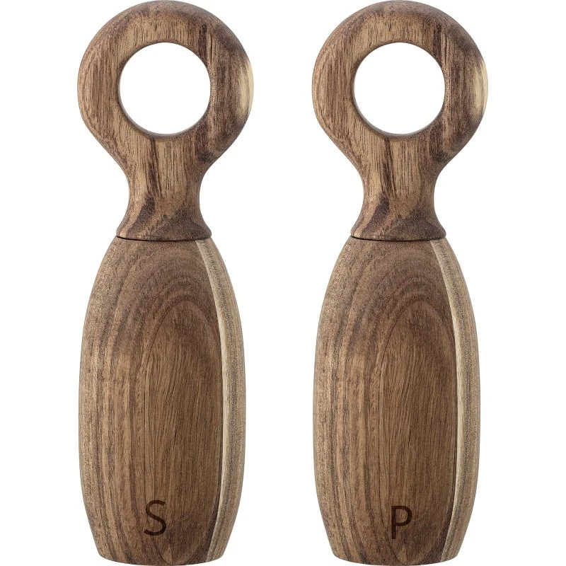 Bloomingville Martim salt- og peberkværn i akacietræ 21 cm