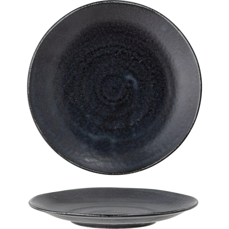 Bloomingville Yoko tallerken 24 cm, sort - 4 stk