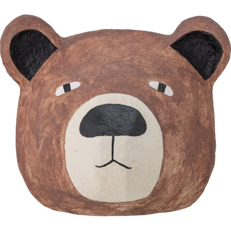 Bloomingville Teda papmaché bjørn - brun vægdekoration