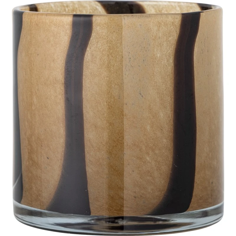 Bloomingville Liberty fyrfadsstage Ø15 cm - brun glas