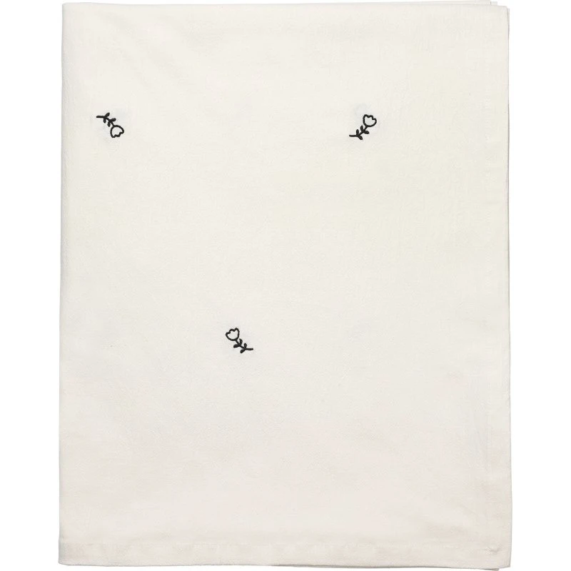 Broste Copenhagen Mai borddug 160x200 cm - offwhite/sort