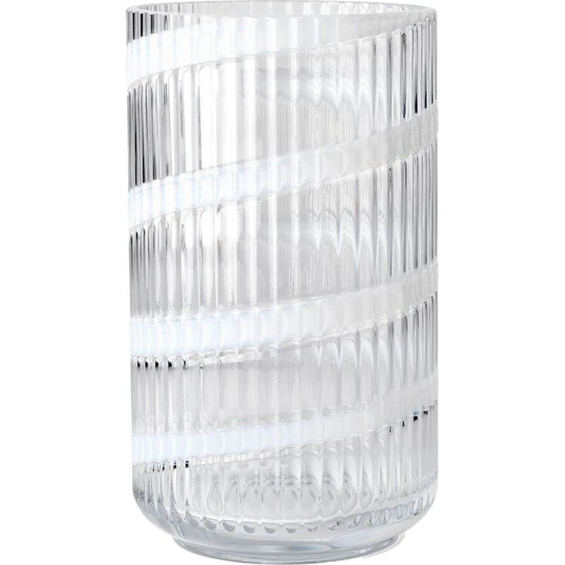 Lyngby Swirl vase 25 cm – hvid