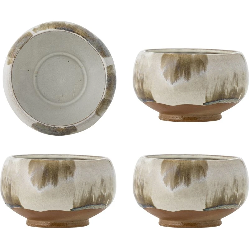 Bloomingville Jade skåle - 4 stk Ø12 cm, natur stentøj