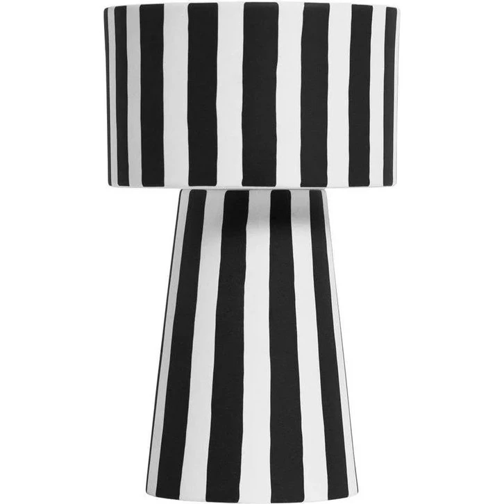 OYOY Toppu Krukke Large Ø15 cm Hvid/Sort