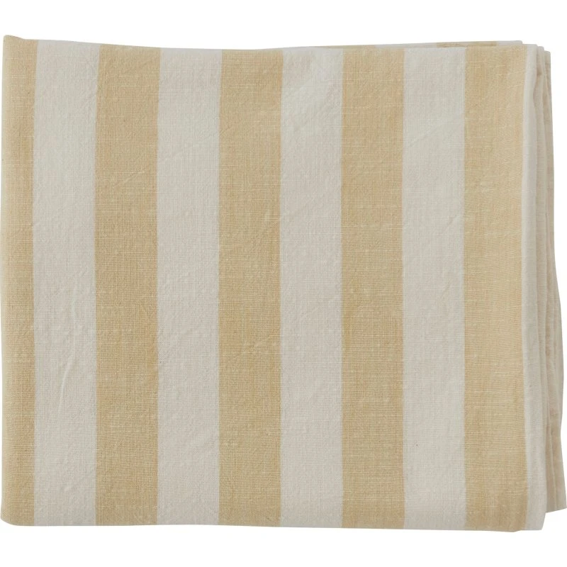 OYOY Stribet borddug 140x260 cm – Vanilla