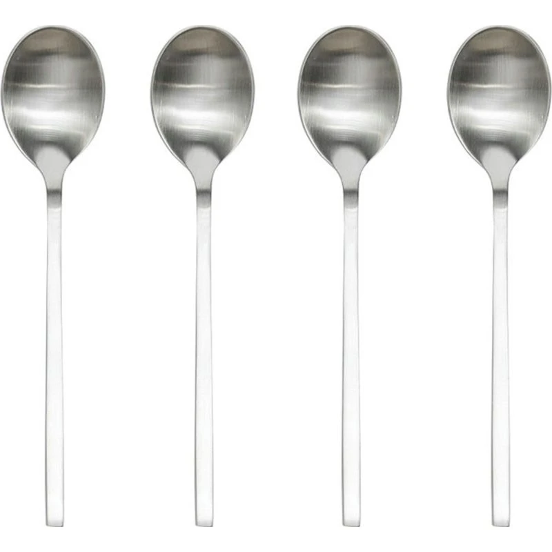 OYOY Yuka ske 4-pak – Brushed Steel