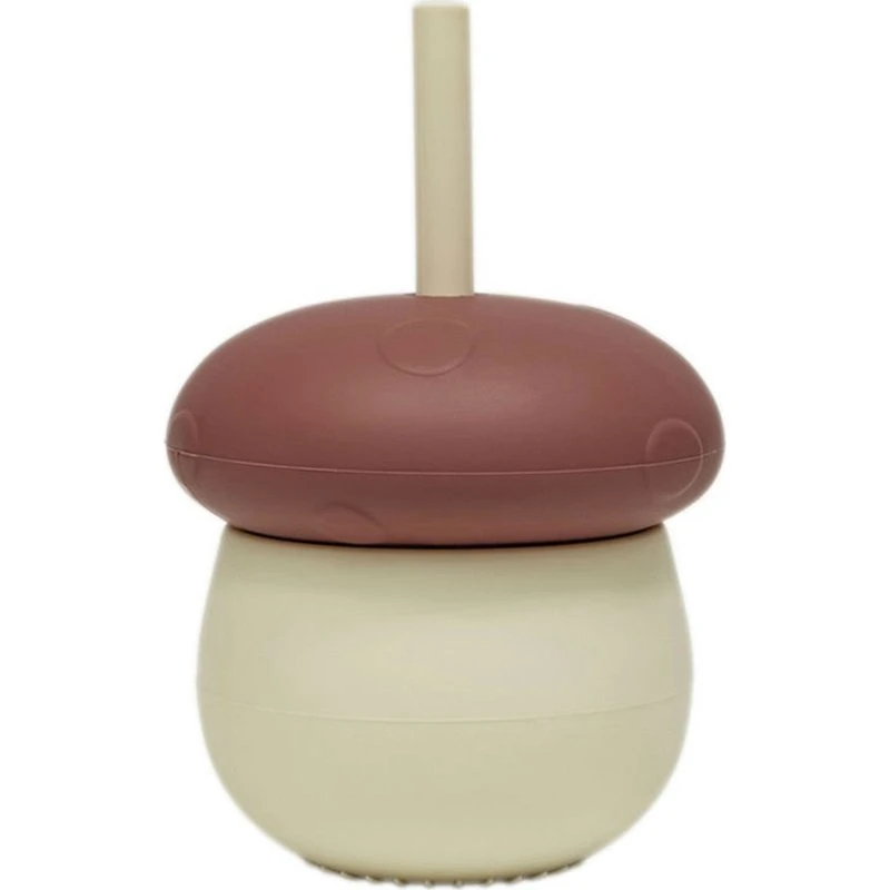 OYOY Mini Mushroom børnekrus, rød/offwhite