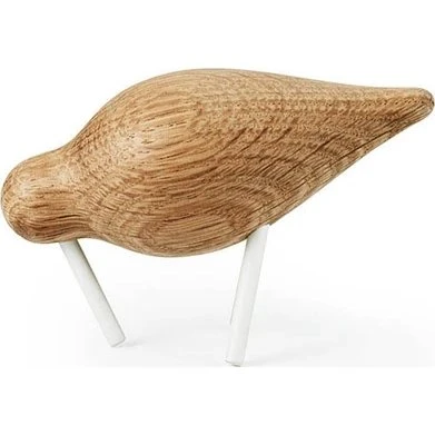 Normann Copenhagen Shorebird skulptur Small - Eg/Hvid