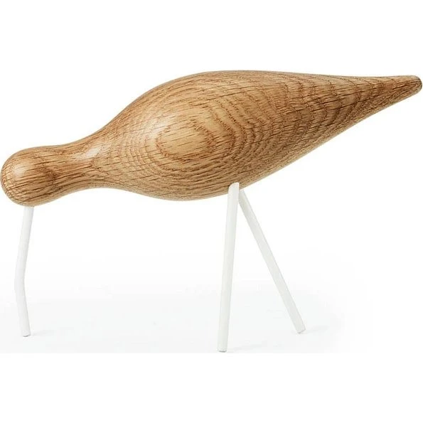 Normann Copenhagen Shorebird skulptur Large - Hvid/Eg