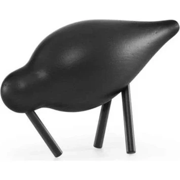Normann Copenhagen Shorebird skulptur, lille - sort