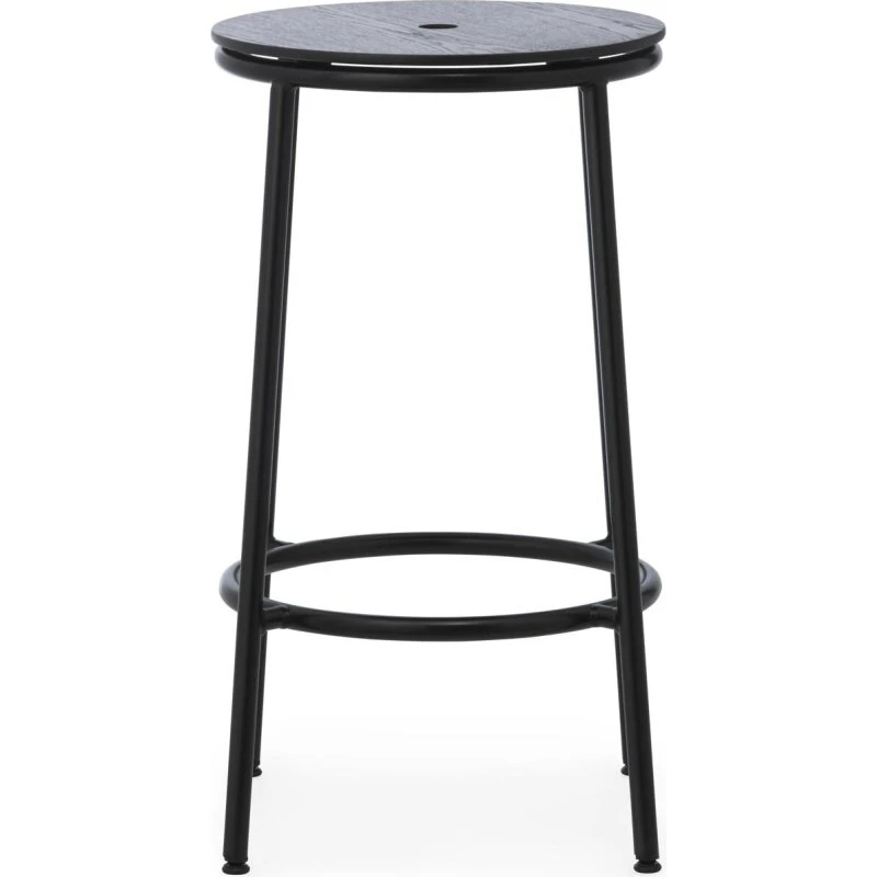 Normann Copenhagen Circa barstol H65 – sort stål/sort eg