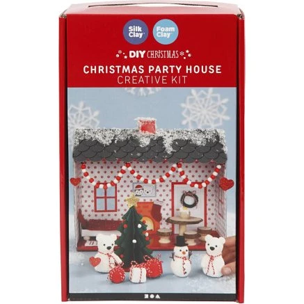 DIY Julehus - Silk Clay & Foam Clay Kreativsæt