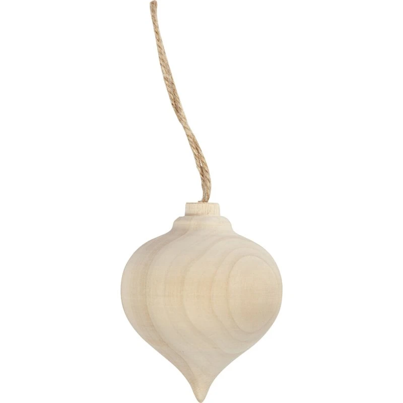 Dråbeformet træophæng Ø 5,5 cm – 1 stk.
