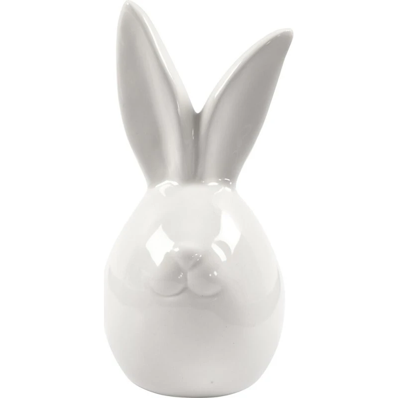 Keramikhare hvid 12 stk. – 11,4 cm dekorationsfigur
