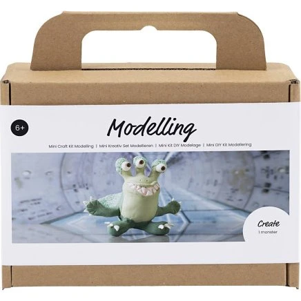 Mini DIY Kit – Monster Lulu (Silk & Foam Clay, Grøn)
