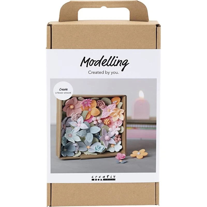 DIY Modellervoks Kit - Blomster i Pastelfarver
