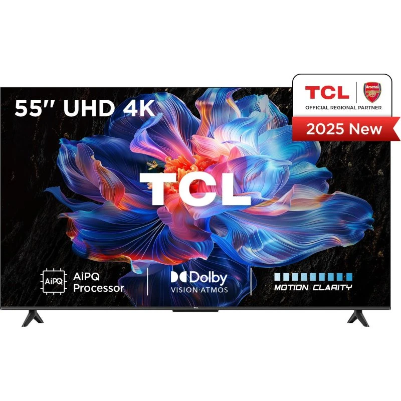 TCL 55V6C 55" 4K UHD Google TV – Børstet metal