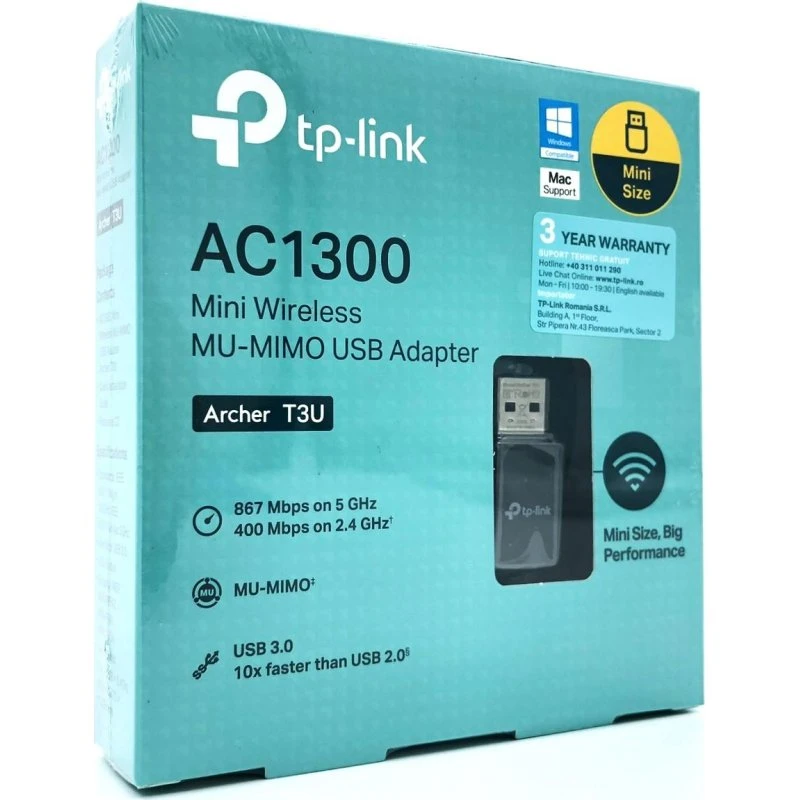TP-Link Archer T3U AC1300 USB 3.0 Wi‑Fi-adapter