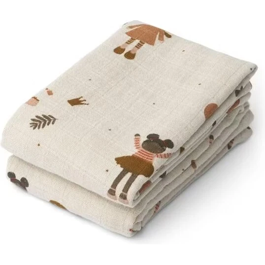 Liewood stofbleer 2-pak Lewis Doll/Sandy 70x70 cm