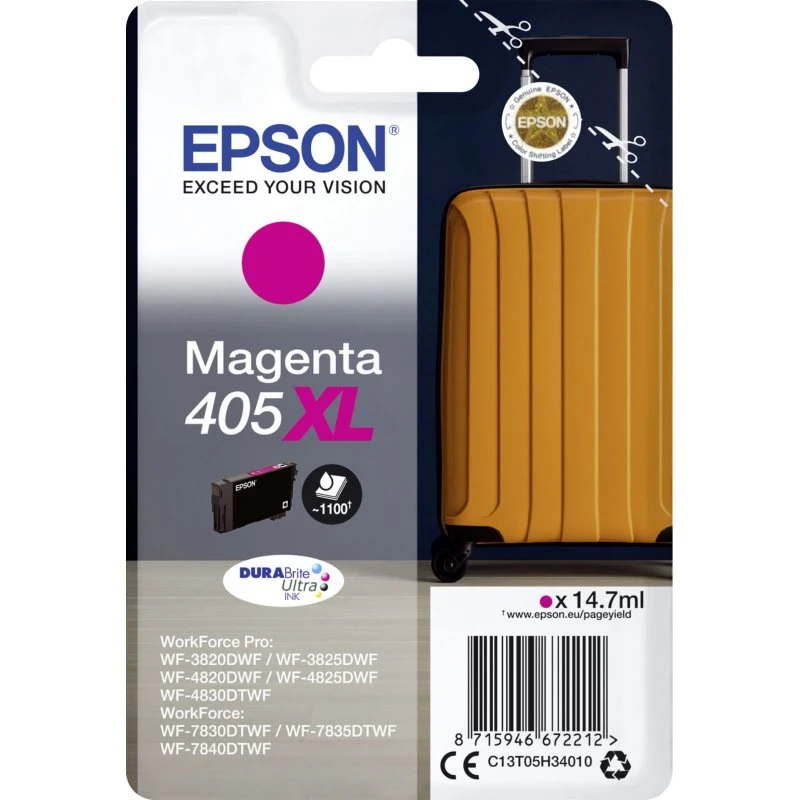 Epson 405XL Magenta 14,7 ml – Original XL blækpatron