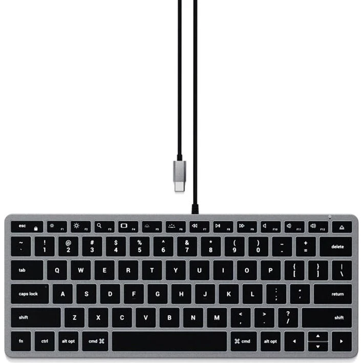 Satechi Slim W1 Tastatur - Nordisk, USB-C, Baggrundsbelyst