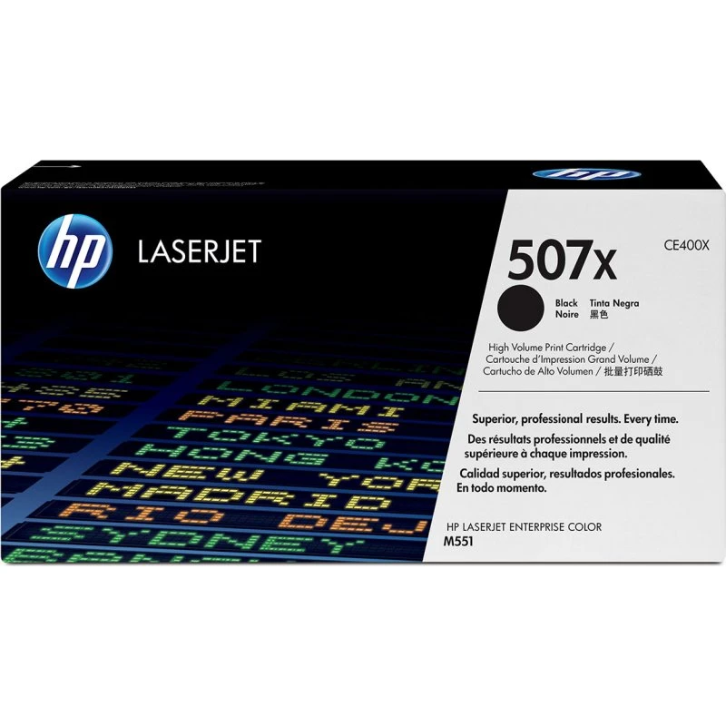 HP 507X (CE400X) Original Sort Toner – 11.000 sider