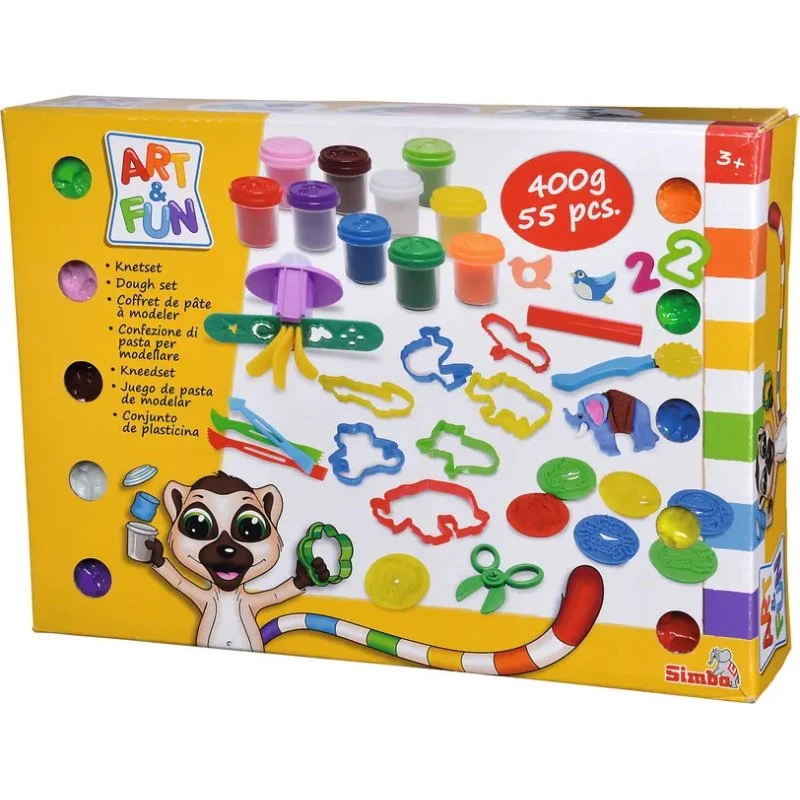 Art & Fun Mega Modellervoks Sæt 55 dele (10x40g)