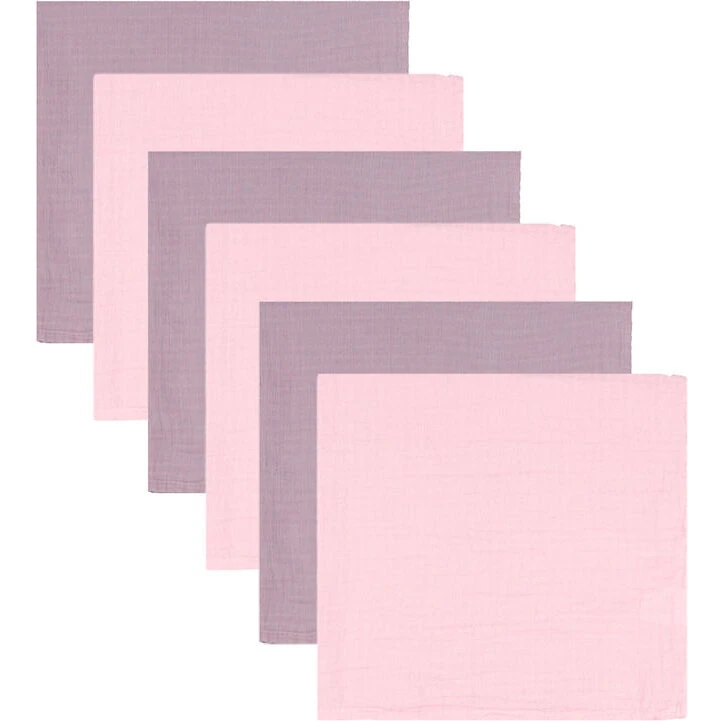 Mininor Økologisk muslinklud Heath Flower/Rose - 6 stk