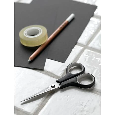 Steel Function papirsaks 14 cm - rustfrit stål, sort/hvid