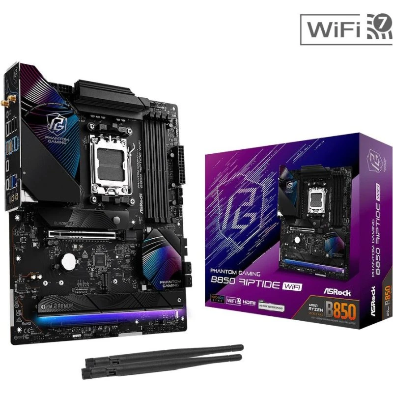ASRock Phantom Gaming B850 Riptide WiFi ATX (AM5, DDR5)