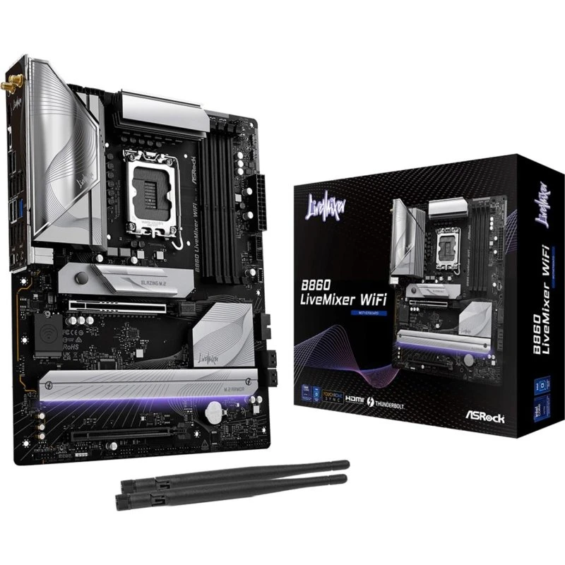 ASRock B860 LiveMixer WiFi – ATX LGA1851 DDR5