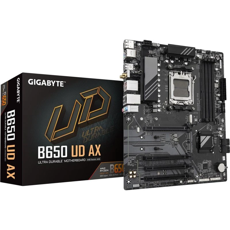 Gigabyte B650 UD AX - ATX AM5 bundkort, DDR5, WiFi 6