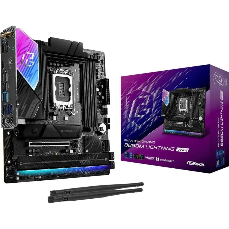 ASRock B860M Lightning WiFi – Micro-ATX B860, LGA1851, DDR5
